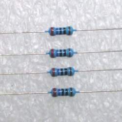 100 ohm - 680 ohm 1/4W 1% (4 ตัว) (4 pcs per lot) METAL FILM RESISTORS