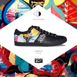 รองเท้าโอนิ LAWNSHIP - Longship Black / Black (HAMILTON YOKOTA)