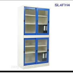 ตู้บานเลื่อนสูง 4 ฟุต (บนบานกระจก-ล่างบานกระจก) elegant รุ่น SL4FH4