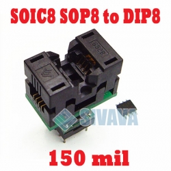 SOIC 8 (with socket 150mil) to DIP 8 Adapter