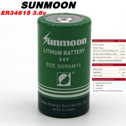 ER34615 type D 3.6V lithium battery ER34615 With Plug for PLC