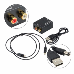 TV Optical SPDIF/Coaxial Digital to RCA L/R Analog Audio Converter Headphone Out
