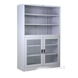 ตู้เอกสาร 2 บานเปิด (บนโล่ง-ล่างกระจก) ขนาด 3 ฟุต Elegant รุ่น SC3F4POG