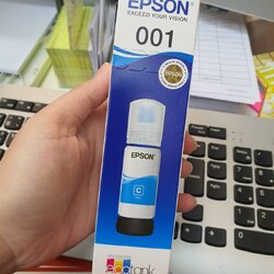 น้ำหมึกปริ้นเตอร์แท้ EPSON เบอร์ 001 C (สีน้ำเงิน)