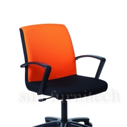 เก้าอี้สำนักงาน, เก้าอี้สำนักงานพนักพิงเตี้่ย, เก้าอี้สำนักงานมีท้าวแขน FORTE by อาซาฮี รุ่น F-15