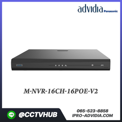 เครื่องบันทึก Adividia รุ่น M-NVR-16ch-16POE-V2 16-ch, 2 SATA interface,16 PoE, 1U, H.265&4K