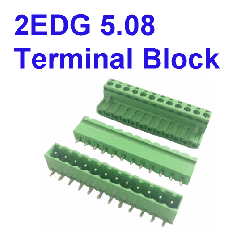 2EDG-5.08mm - 2P 3P 4P 5P 6P 8P Plug Screw Terminal Block (Male+Female) Right Angle