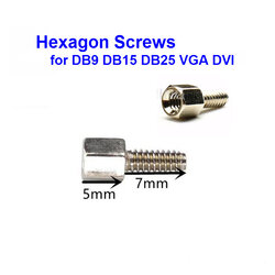 สกรูหกเหลี่ยม RS232 DB9 DB15 DB25 VGA DVI
