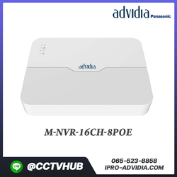 เครื่องบันทึก Adividia รุ่น M-NVR-16ch-8POE 16-ch, 1 SATA interface, 8 PoE, Smart 1U, H.265&4K