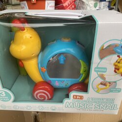 1131 ของเล่นเด็กอ่อนหอยทากลากจูง หอยทากใส่ถ่านมีเสียงไฟ รถหอยทากเข็นมือ ปลีกชิ้นละ