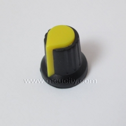 ลูกบิดพลาสติกสำหรับ โวลลุ่ม (สีเหลือง)