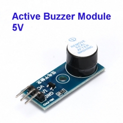 Active Buzzer Module (บัซเซอร์ รวมวงจรกำเนิดความถี่ เข้าไว้ในชิ้นเดียวกัน)