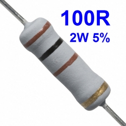 100 ohm 2W 5% Carbon Film Resistor