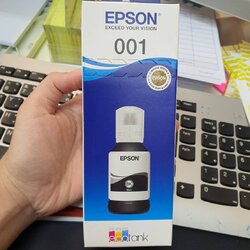 น้ำหมึกปริ้นเตอร์แท้ EPSON เบอร์ 001 BK (สีดำ)
