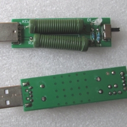 USB mini discharge load resistor 2A/1A With switch (1A Yellow led) ,( 2A Red led)