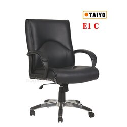 เก้าอี้ผู้บริหาร,เก้าอี้พนักหุ้มหนัง, เก้าอี้พนักพิงต่ำ Taiyo รุ่น E1-C