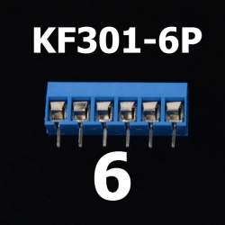 6 Poles KF301-6P Screw Terminal Block Connector 5.0mm Pitch