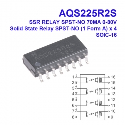 AQS225R2S SSR RELAY SPST-NO 70MA 0-80V