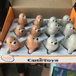 S120 ของเล่นแมวน้ำเล่นมือบิดคอมีเสียง ยกกล่อง 12 ตัว