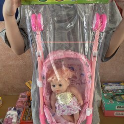 321C ของเล่นเด็กตุ๊กตาพร้อมรถเข็น รถเข็นพร้อมตุ๊กตาเด็ก ปลีกชิ้นละ