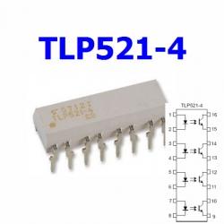 TLP521-4 (X4) P521 Photocoupler GaAs Ired & Photo−Transistor (x4)