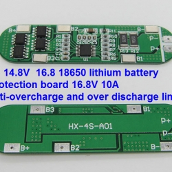 4S 14.8V 18650 lithium battery protection board 16.8V 10A anti-overcharge and over discharge limit