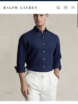 **do** เสื้อเชิ้ตผู้ชาย Ralph Lauren Lightweight Linen Shirt มี 4 สี สินค้าใหม่ ของแท้