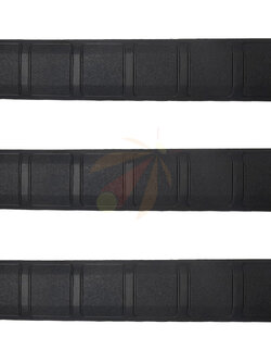 KeyMod Rail Covers / Panel Soft Rubber Textured Anti Slip 6.25" Black