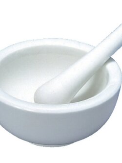 Mortar with Pestle Porcelain (โกร่งบดยา)