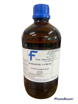 Acetonitrile >99.5% AR, 2.5 L -Fisher