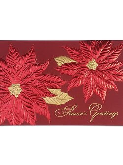 การ์ดคริสต์มาส วันปีใหม่ ปั๊มฟอยล์เมทัลลิคลายนูน