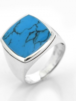 แหวนเงินแท้ฝังเทอร์คอยซ์ (Silver ring with Turquoise)