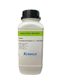 Potassium Sodium Tartrate AR Grade, 500 g -Kemaus Australia