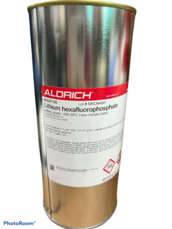 Lithium Hexafluorophosphate >=99.99%, 5 g (sigma alrich)