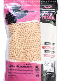 Guarder High Precision Made - 0.20g RED Glowing BBs (5000 rounds, Bag)