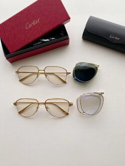**DO** แว่นตากันแดด+กันแสงสีฟ้า Cartier มี เลนส์แยก แบบติดคลิป มี 2 สี ใส่ได้ชาย หญิง สินค้าใหม่ ของแท้