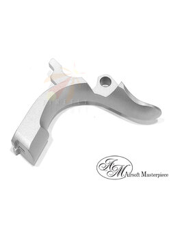 Airsoft Masterpiece Stainless Steel Grip Safety - Type 2 S (Color: Matt Silver)