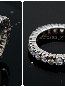 แหวนเงินแท้ล้อมด้วยเพชรCZ (Silver Eternity Ring)