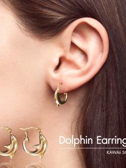 "เสริมความน่ารัก ให้กับลุคของคุณด้วย ต่างหูทองคำ18K ลายปลาโลมา ในราคาน่ารักๆ เพียง 4,600 บาท"