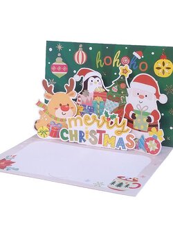 การ์ดคริสต์มาส Pop-Up - Happy Holidays and Happy New Year