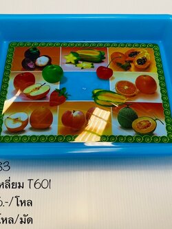 ถาดเหลี่ยม T601 (ราคาต่อโหล)