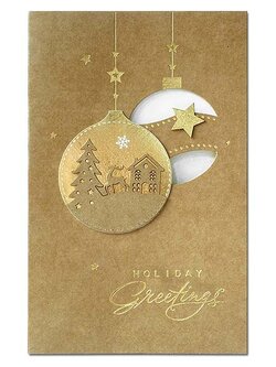 การ์ดคริสต์มาส กระดาษคราฟ Holiday Greetings