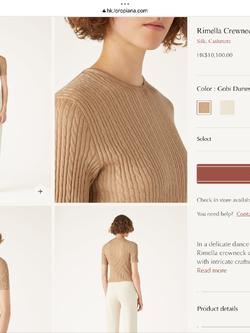 **do** เสื้อ Loro Piana Rimella Crewneck Silk Cashmere มี 2 สีสำหรับผู้หญิง สินค้าใหม่ ของแท้