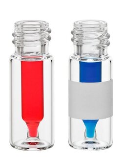 LARGE OPENING SCREW THREAD VIALS WITH FUSED INSERTS