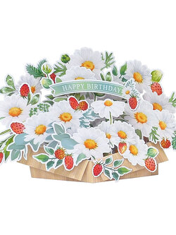 การ์ดวันเกิด Pop-Up ญี่ปุ่น ดอกไม้สามมิติ Happy Birthday
