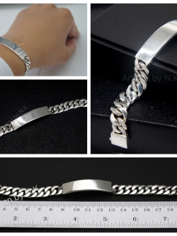 เลสข้อมือผู้ชายทำจากเงินแท้(Classic Men silver bracelet)