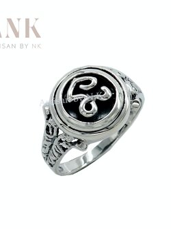 แหวนหัวนะโม ทำจากเงินแท้