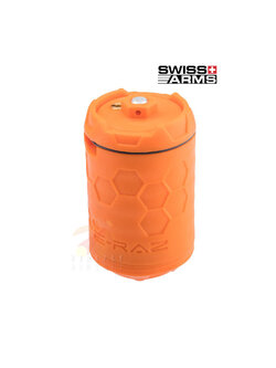 Swiss Arms ERAZ Polymer 360 Degree Reusable Green Gas Grenade (Color: Orange)