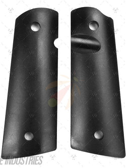 1911 PX™-07 Standard Size - Pistol Grips (Flag Pattern, Semi-Gloss Black) PX-07