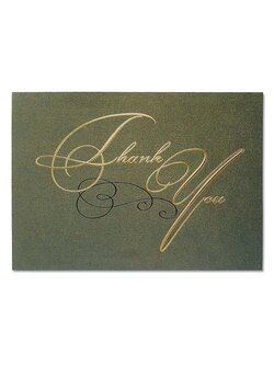 การ์ดขอบคุณ กระดาษมุก Thank you